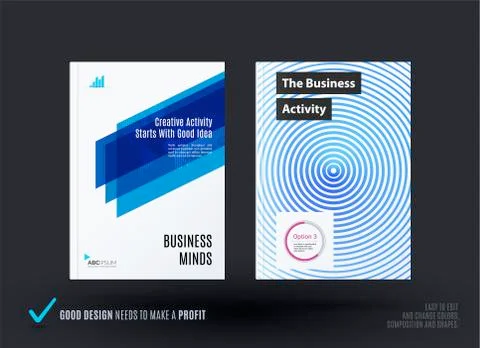 Abstract design of business vector template, brochure Illustrazione stock