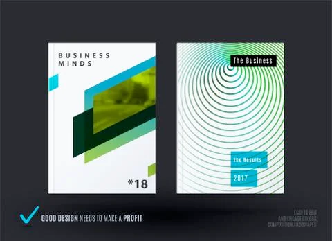 Abstract design of business vector template, brochure Stock Illustration