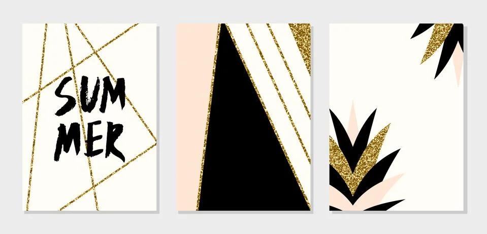 Abstract Design Cards Collection Stock Illustration
