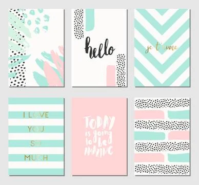 Abstract Design Cards Collection Stock-Illustration