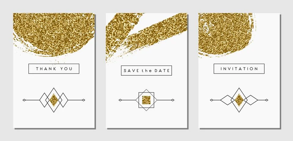 Abstract Design Cards Set Stock Illustration
