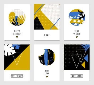 Abstract Design Cards Set Stock-Illustration