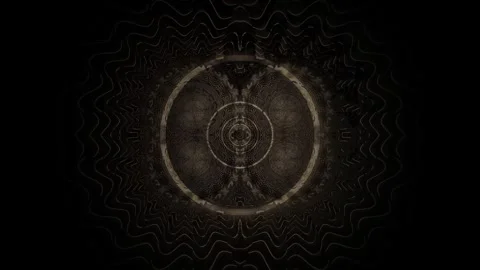 Abstract design with circular patterns and wave elements Stock Footage 339969039
