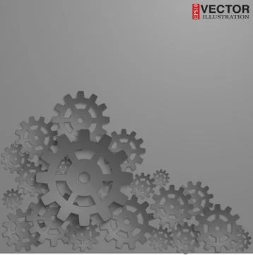 Abstract design with cog wheel Ilustración de archivo