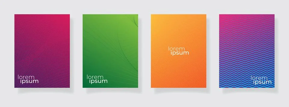 Abstract design color pattern texture set of book cover template halftone g.. Stockillustratie