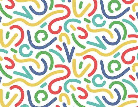 Abstract design of colored lines on a transparent background, seamless patt.. Stock Illustration
