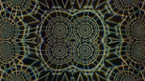 Abstract design of colorful web patterns on dark background Stock Footage 339963448