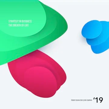 Abstract design of colourful flow vector elements for modern background with Stock Illustration