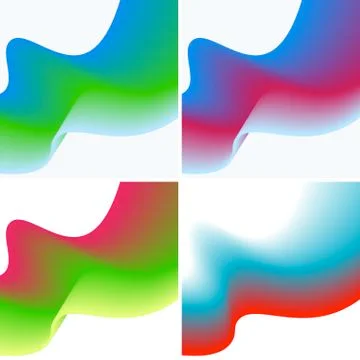 Abstract design of colourful flow vector elements for modern background with Illustrazione stock