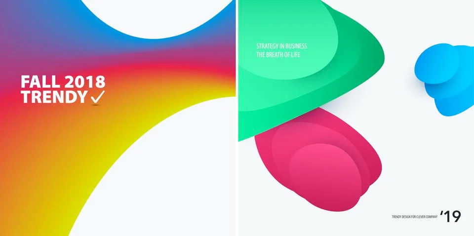 Abstract design of colourful flow vector elements for modern background with Stock Illustration