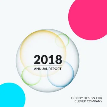 Abstract design of colourful vector elements for modern background with circles Illustrazione stock