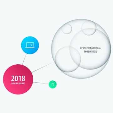 Abstract design of colourful vector elements for modern background with circles Stock Illustration