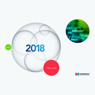 Abstract design of colourful vector elements for modern background with circles Illustrazione stock