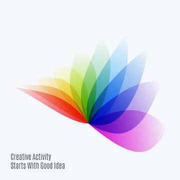 Abstract design of colourful vector elements for modern background with flower Stock Illustration