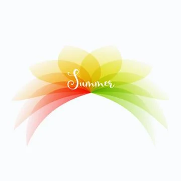 Abstract design of colourful vector elements for modern background with flower 스톡 일러스트