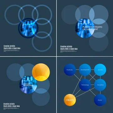 Abstract design of colourful vector elements for smooth background with round Illustrazione stock