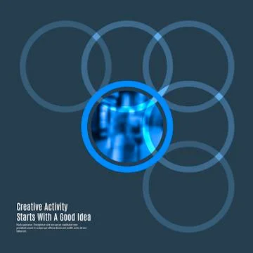 Abstract design of colourful vector elements for smooth background with round Illustrazione stock