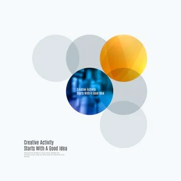 Abstract design of colourful vector elements for smooth background with round Stock Illustration