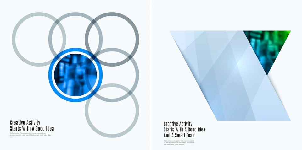 Abstract design of colourful vector elements for smooth background with round Stock Illustration