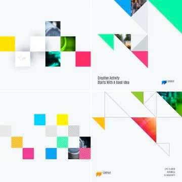 Abstract design of colourful vector elements for modern background with Illustrazione stock