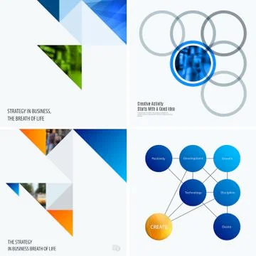 Abstract design of colourful vector elements for modern background with Illustrazione stock