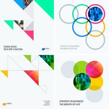 Abstract design of colourful vector elements for modern background with Illustrazione stock