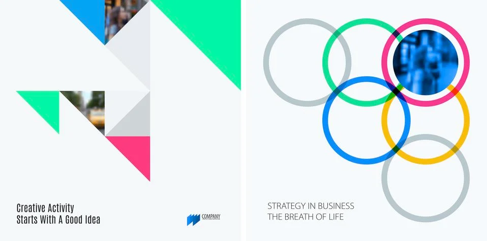 Abstract design of colourful vector elements for modern background with Stock Illustration