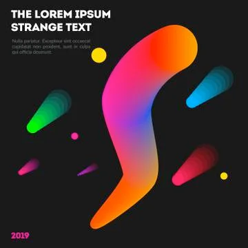 Abstract design of colourful vector elements for modern black background with Stock Illustration