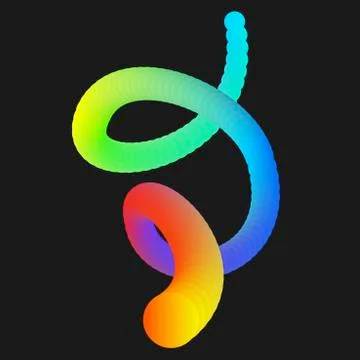 Abstract design of colourful vector elements for modern black background with Stock Illustration