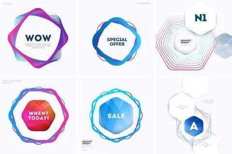 Abstract design of colourful vector elements for modern background with soft Illustrazione stock