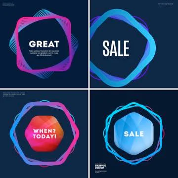 Abstract design of colourful vector elements for modern background with soft Illustrazione stock