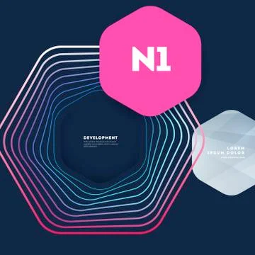 Abstract design of colourful vector elements for modern black background with Stock Illustration