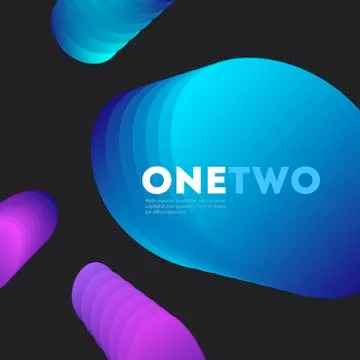 Abstract design of colourful vector elements for modern black background with Stock Illustration