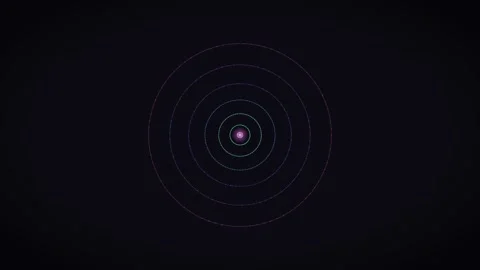 Abstract design with concentric circles and central point Stock Footage 337064328