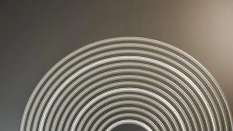 Abstract design with concentric silver circles forming a soft semicircular .. Illustrazione stock