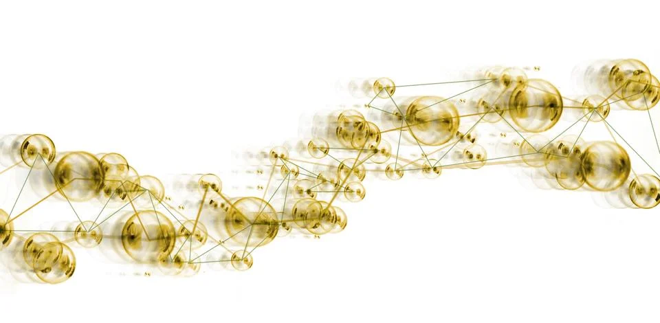 Abstract design, connected circles / network concept, white background イラスト素材