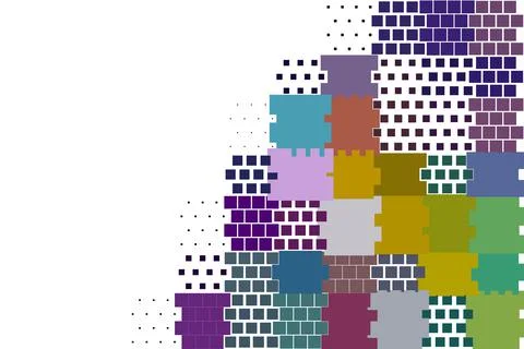 Abstract design with copy space. Pattern of geometric shapes on white backgro Stock Illustration