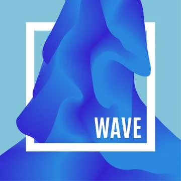 Abstract Design Creativity Background of Blue Waves. Frame with space for text Stock Illustration