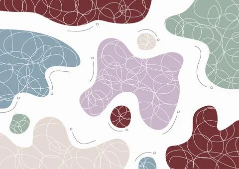 Abstract design of doodle splash artwork decorative template. Stock Illustration