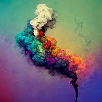 Abstract design of a dust cloud. Colorful rainbow of dust particles on colorf Stock Illustration