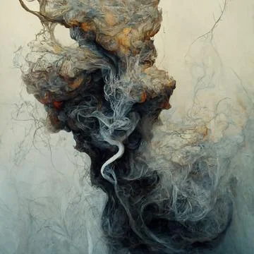 Abstract design of a dust cloud. Colorful rainbow of dust particles on greyl  Stock Illustration