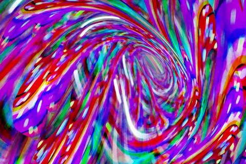 Abstract design with a dynamic swirl pattern of vibrant colors including re.. Stock Illustration