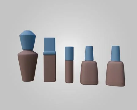 Abstract design element 3d render of Cosmetic Bottles Minimalist concept 스톡 일러스트