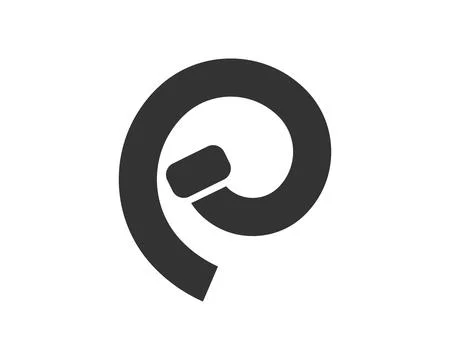 Abstract design element forming a stylized, curved shape, perfect for moder.. Stock Illustration