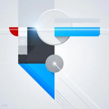 Abstract design element with glossy geometric shapes. Useful for digital comp Stock Illustration