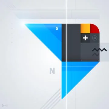 Abstract design element with glossy geometric shapes. Useful for digital comp Stock Illustration