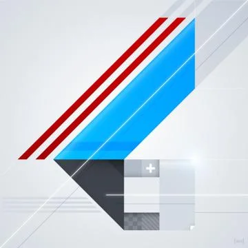 Abstract design element with glossy geometric shapes. Useful for digital comp Stock Illustration