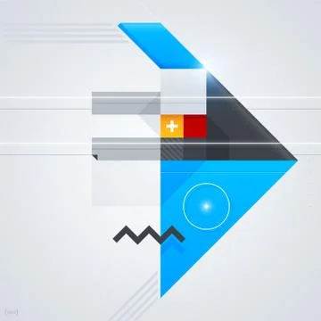 Abstract design element with glossy geometric shapes. Useful for digital comp Stock Illustration