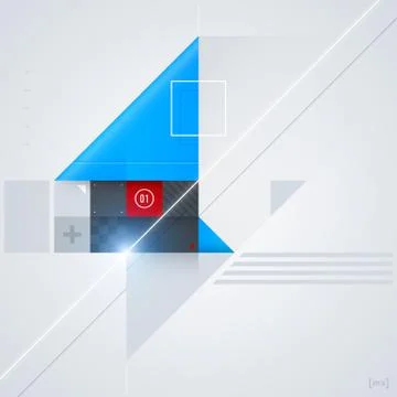 Abstract design element with glossy geometric shapes. Useful for digital comp Stock Illustration