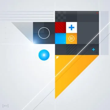 Abstract design element with glossy geometric shapes. Useful for digital comp Stock Illustration